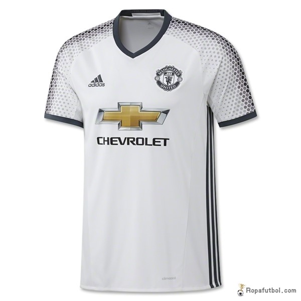 Camiseta Manchester United Replica Tercera Ropa 2016/17 Blanco